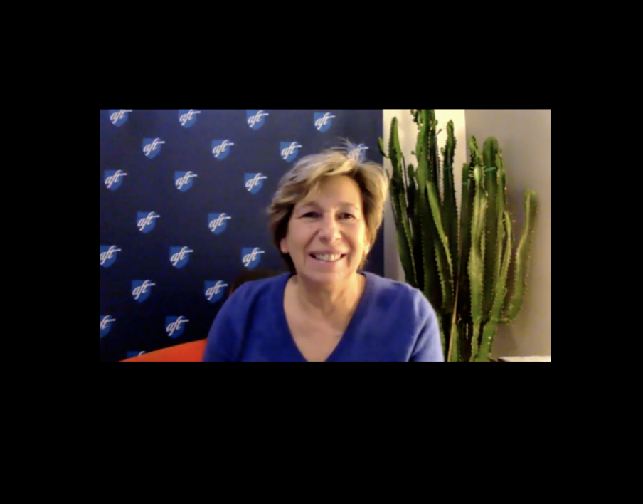 Randi Weingarten BSILR ’80, President, American Federation of Teachers speaks at the Labor Roundtable.