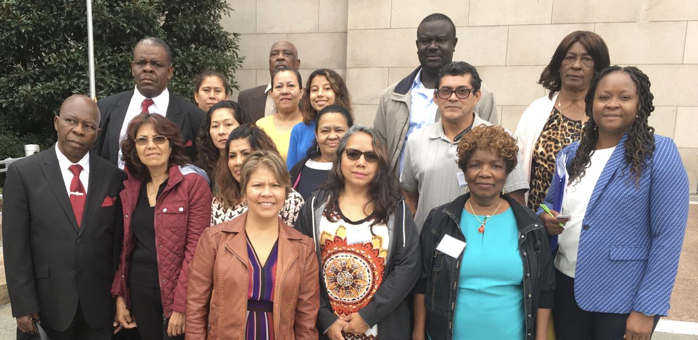 Patricia Campos Media infront of Congress with TPS workers