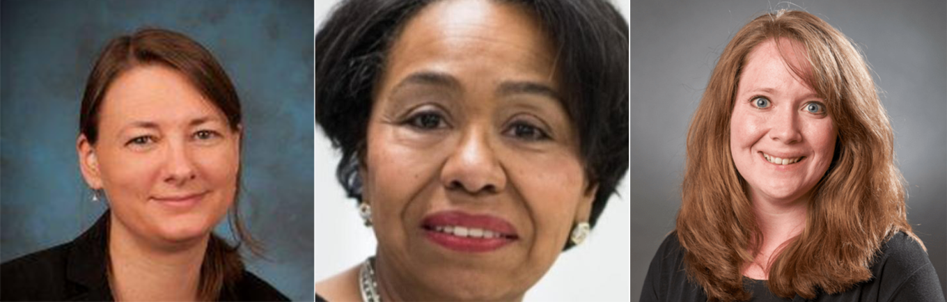 Headshots of Sarah Espinosa, Cheryl Teare, and Heather LaCombe.