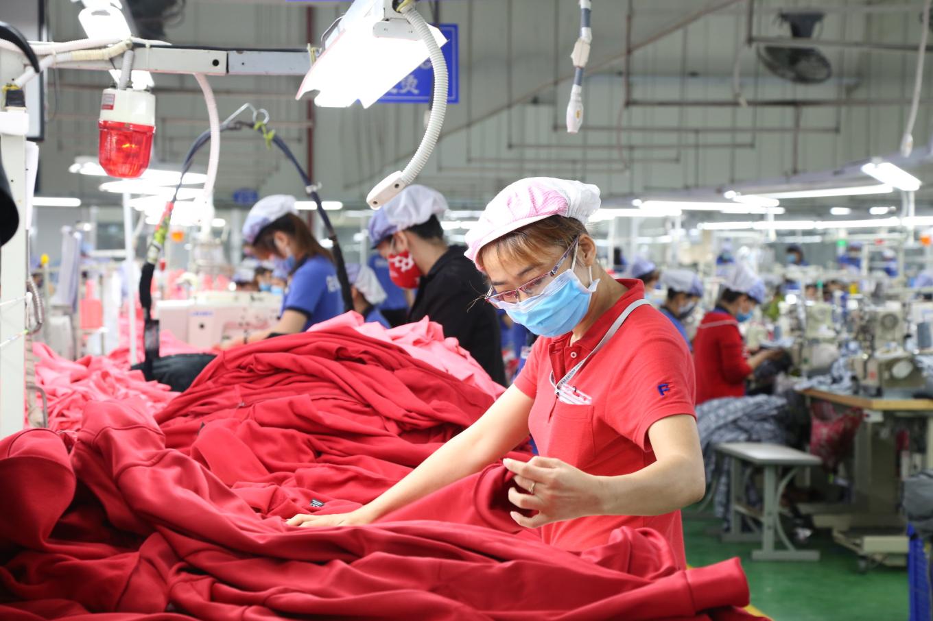 Textile workers in Ho Chi Minh City, Vietnam