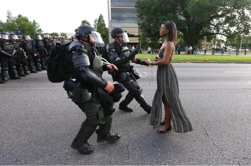 Black woman detained protesting shooting of Alton Sterling