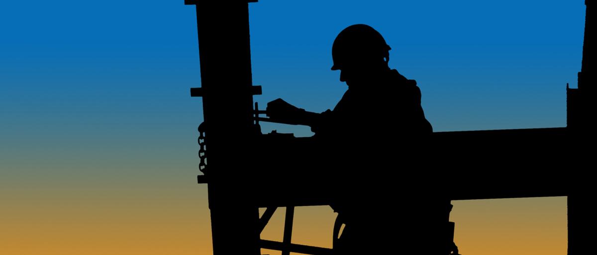 construction sunset silhouette