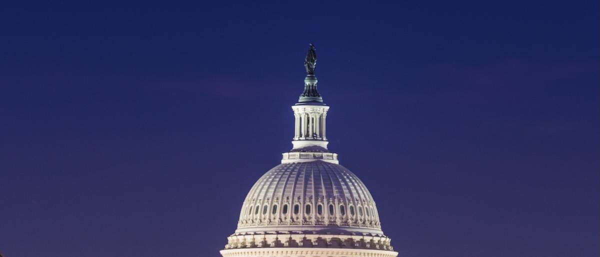 U.S. Capitol Building at night