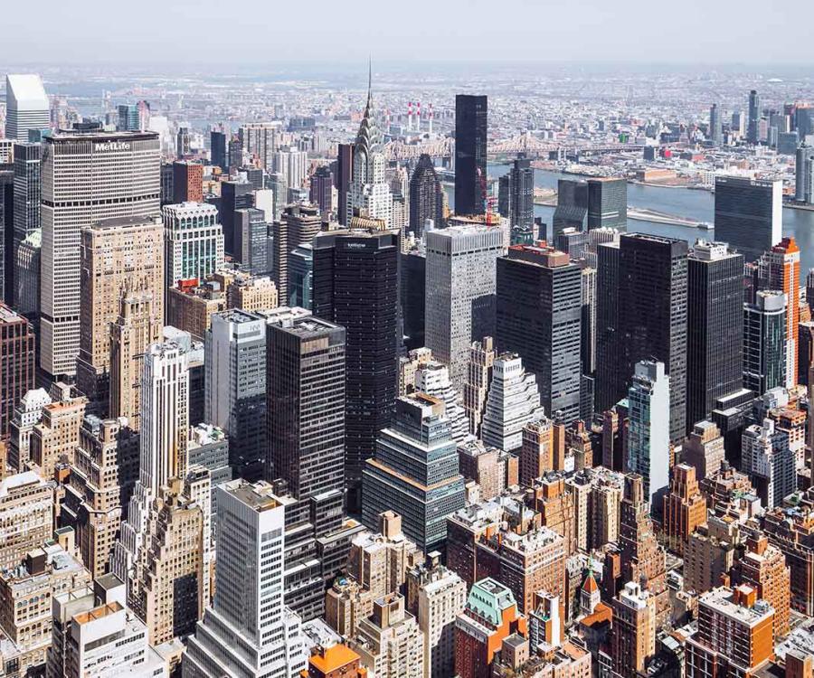 NYC skyline in the neighborhood of 570 Lexington Ave.