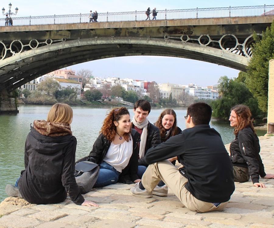 Students on international experience trip