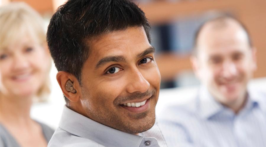 deaf young man smiling