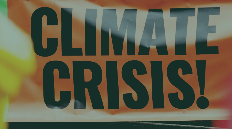 Sign that says Climate Crisis