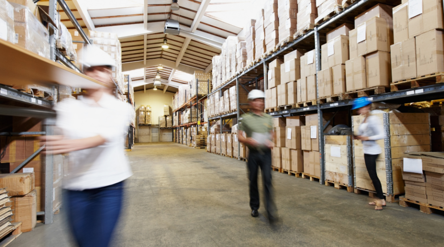 workers in warehouse