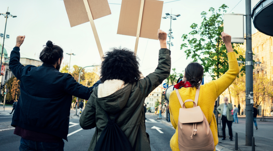 People protesting