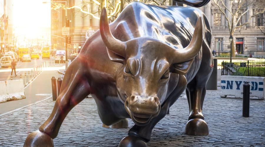 The Wall Street bull statue