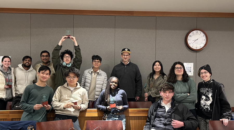 The speech and debate team that participated in the Northeast District Championship and the Northeast Regional Championship. 