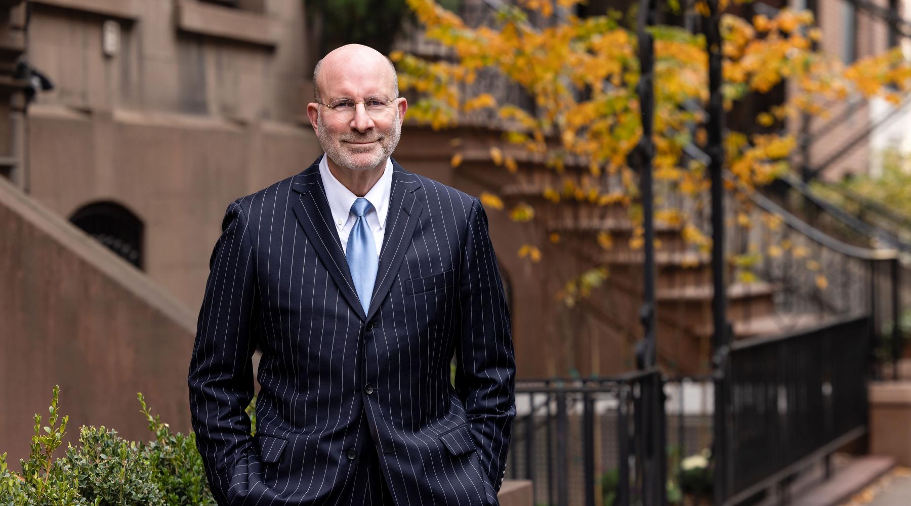 Ken Kirschner walking on the street.