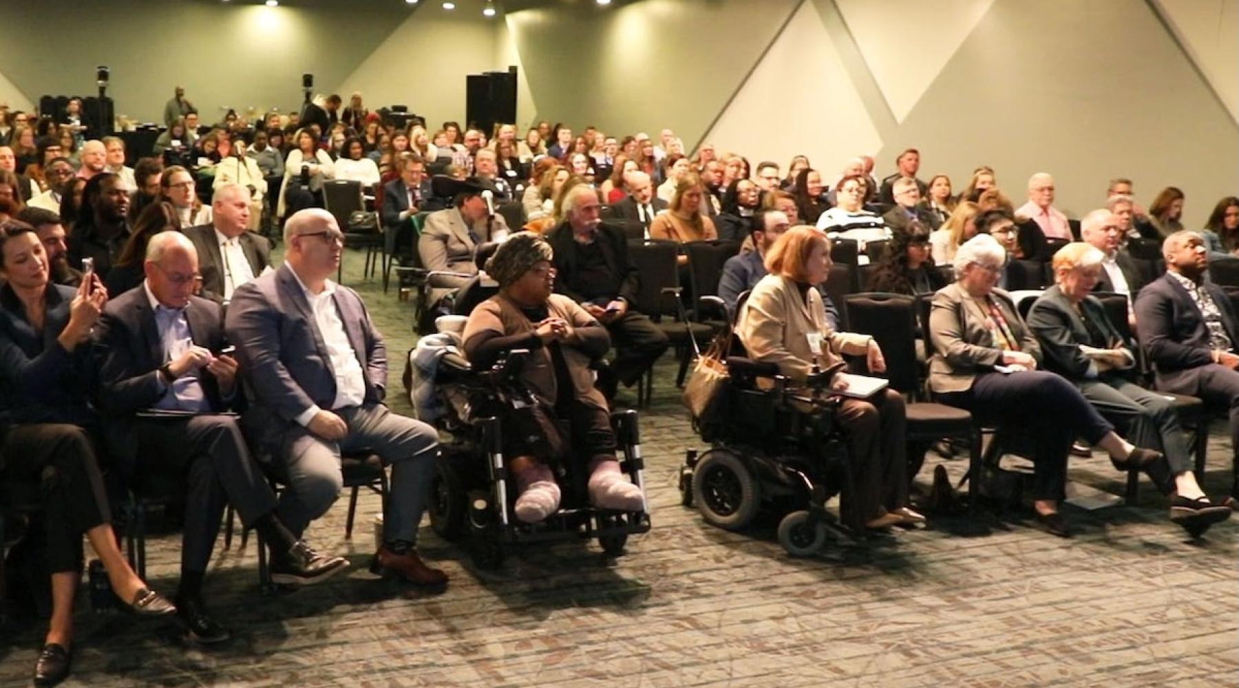 The audience in the front row and farther back, at the 2025 DREAM keynote
