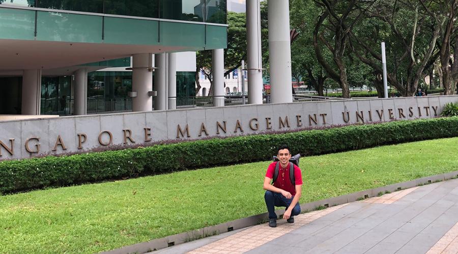 Andrés Montes ’19 in Singapore