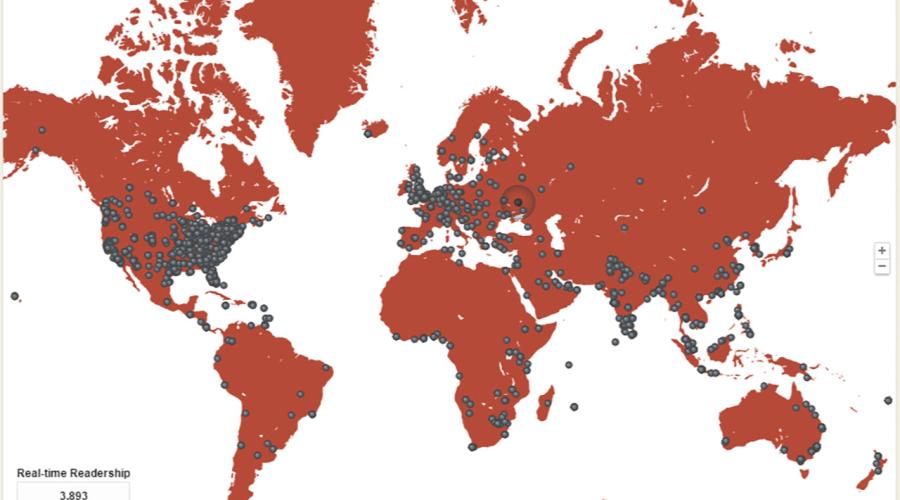 Real-Time Readership Map