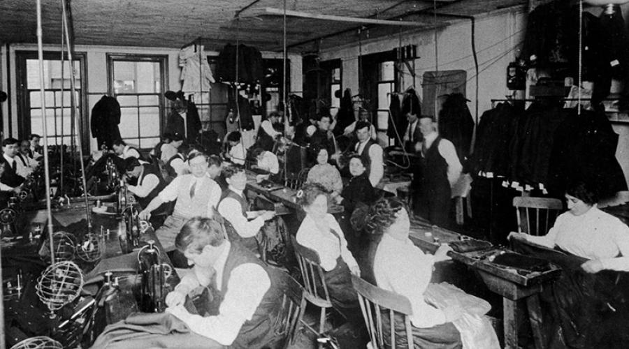 Workers at the Triangle Fire Factory, 1911.