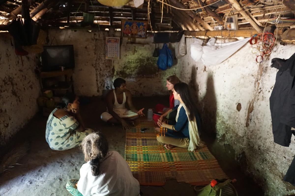 ILR students performing interviews in India.