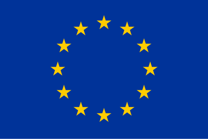 The European Union flag, with 12 gold stars on a deep blue background