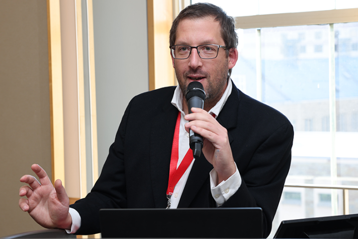Gali Racabi speaking at the Cornell Work Law Junior Scholar Workshop Nov. 7-9 in King-Shaw Hall