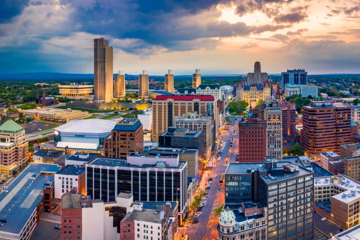 Photo overlooking a city