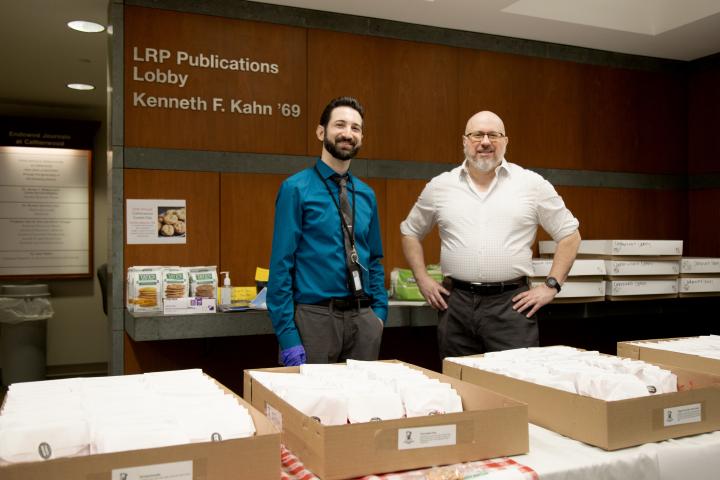 Steve Calco and Jim DelRosso at Cookie Day in 2025.