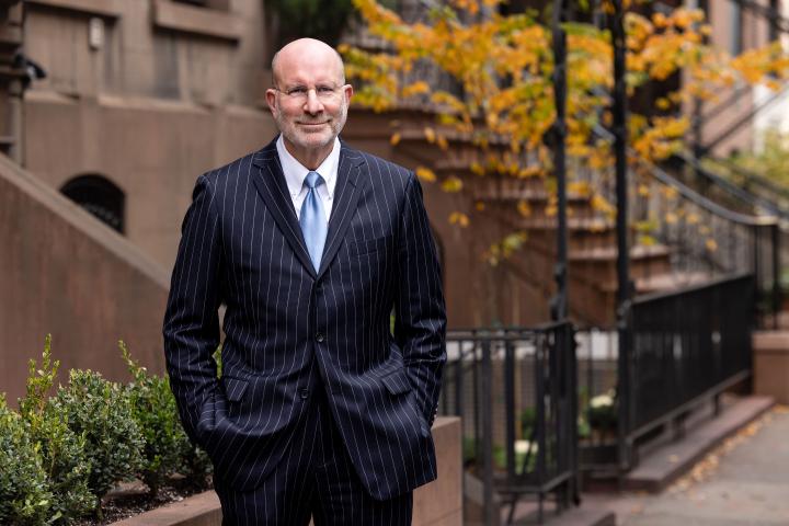 Ken Kirschner walking on the street.