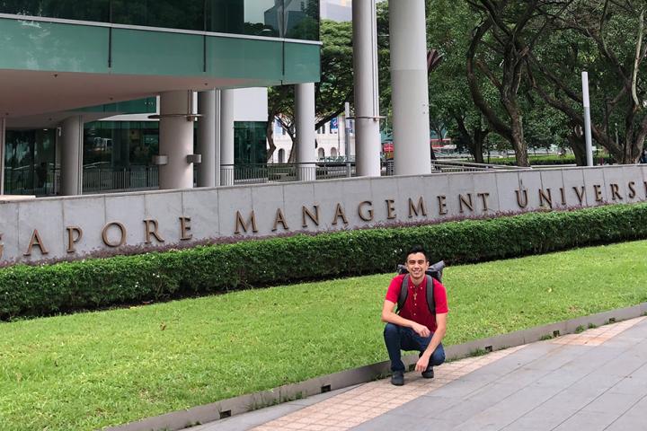 Andrés Montes ’19 in Singapore